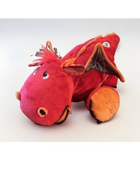 Stuffies Blaze the Dragon Red Plush Stuffed Toy  2013 - Hidden Storage/Pockets